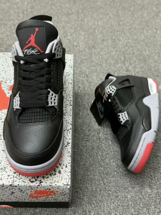 Air Jordan 4 Retro Bred Reimagined Sneakers Shoes New sz 42 main image 5
